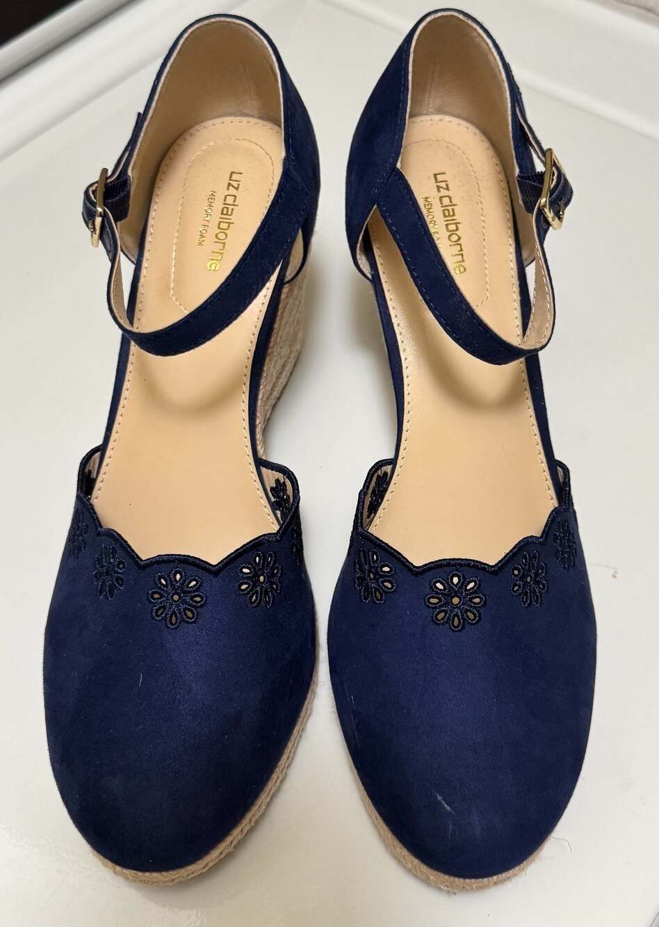 Liz Claiborne LC Morgan Espadrille Wedge Sandals